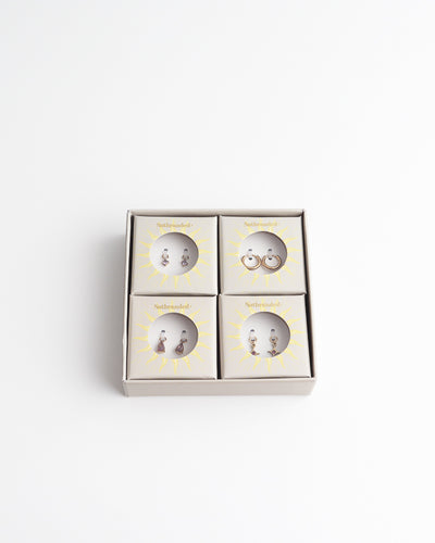 Birthstonebox Ohrringe – Set – Edelstahl