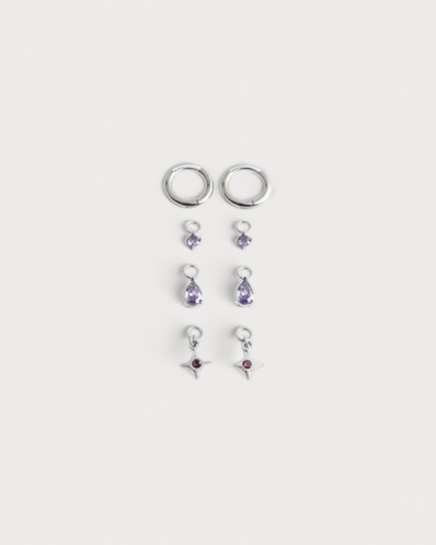 Birthstonebox Ohrringe – Set – Edelstahl