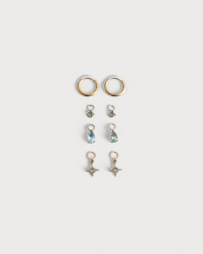 Birthstonebox Ohrringe – Set – Edelstahl