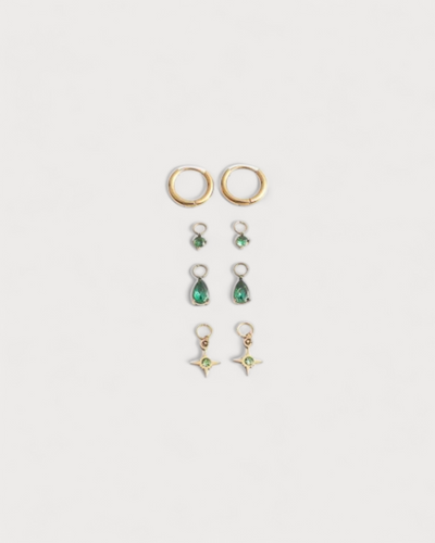 Birthstonebox Ohrringe – Set – Edelstahl