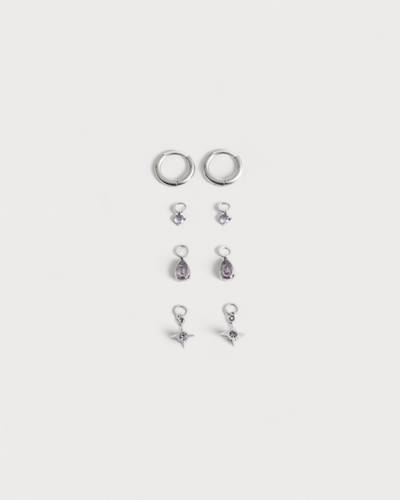 Birthstonebox Ohrringe – Set – Edelstahl