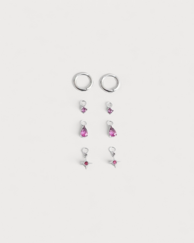 Birthstonebox Ohrringe – Set – Edelstahl