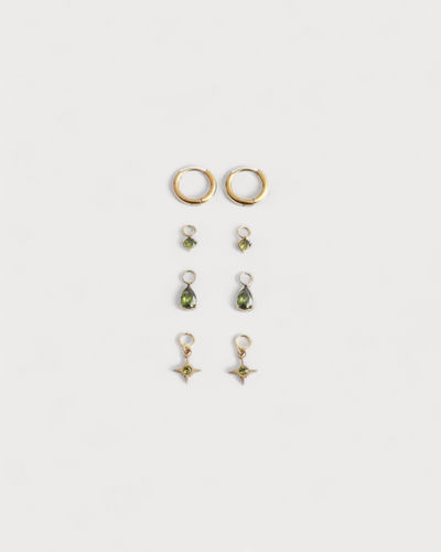 Birthstonebox Ohrringe – Set – Edelstahl