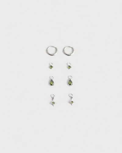Birthstonebox Ohrringe – Set – Edelstahl