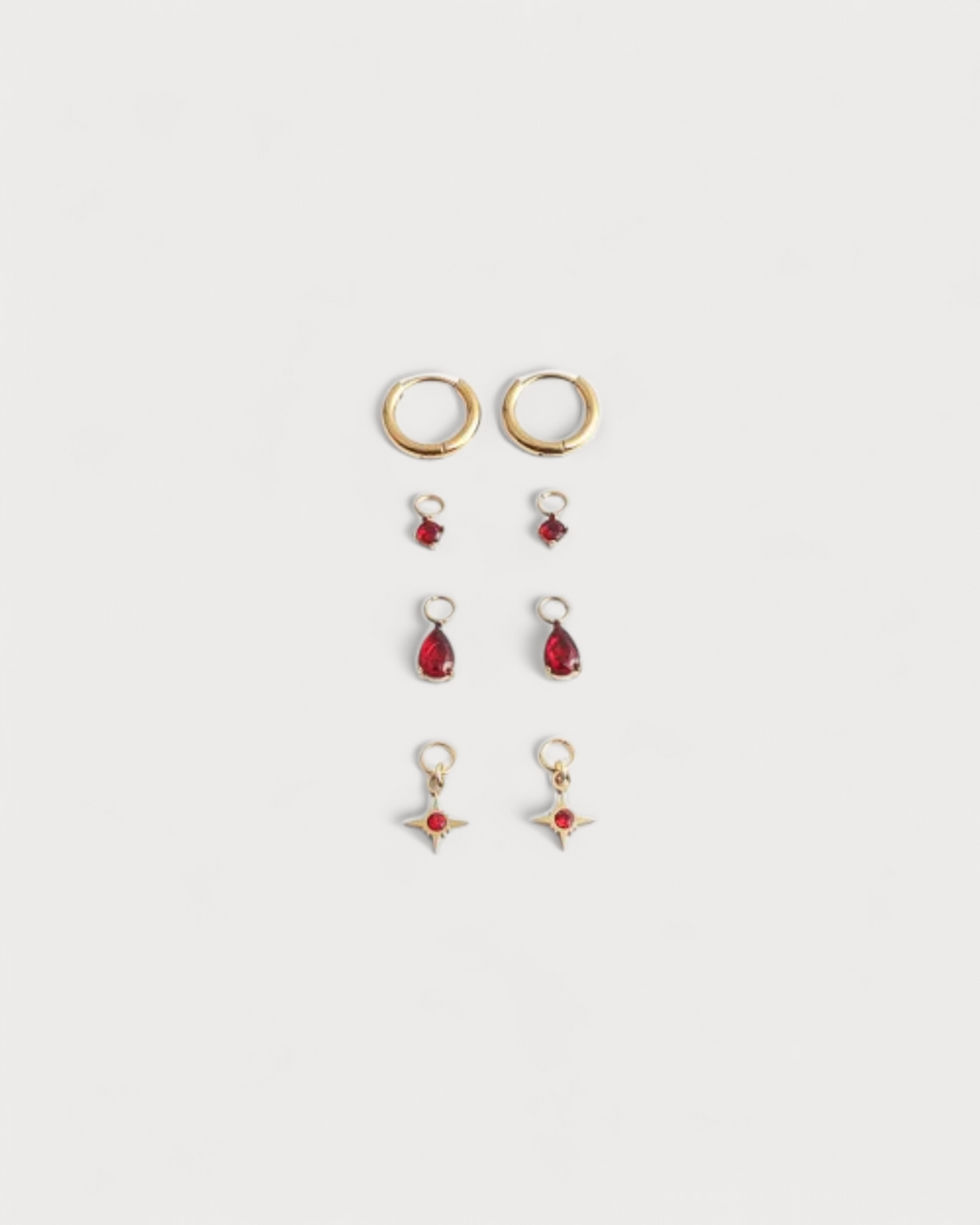 Birthstonebox Ohrringe – Set – Edelstahl