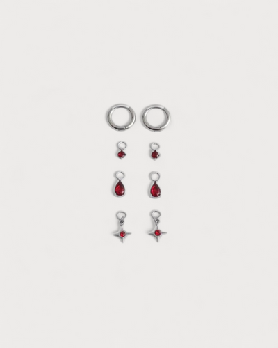 Birthstonebox Ohrringe – Set – Edelstahl