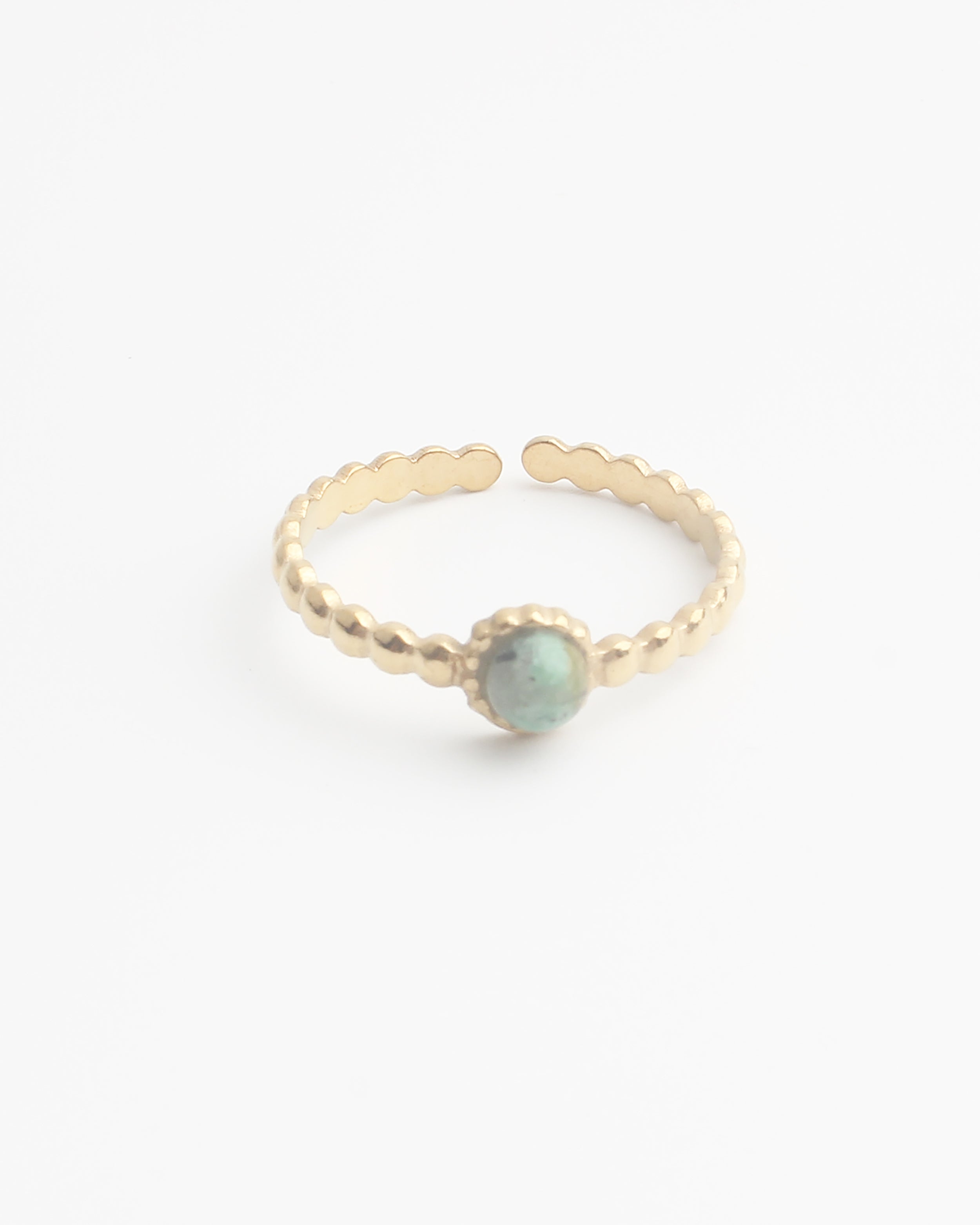 Nadine - Ring - Edelstahl - Verstellbar - Naturstein