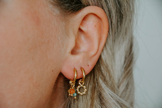 Round Dotted Circle  - Ohrringe - Edelstahl