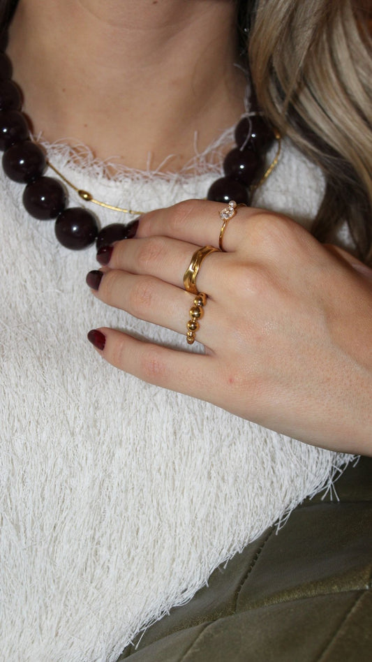 Dottie - Ring - Edelstahl - verstellbar