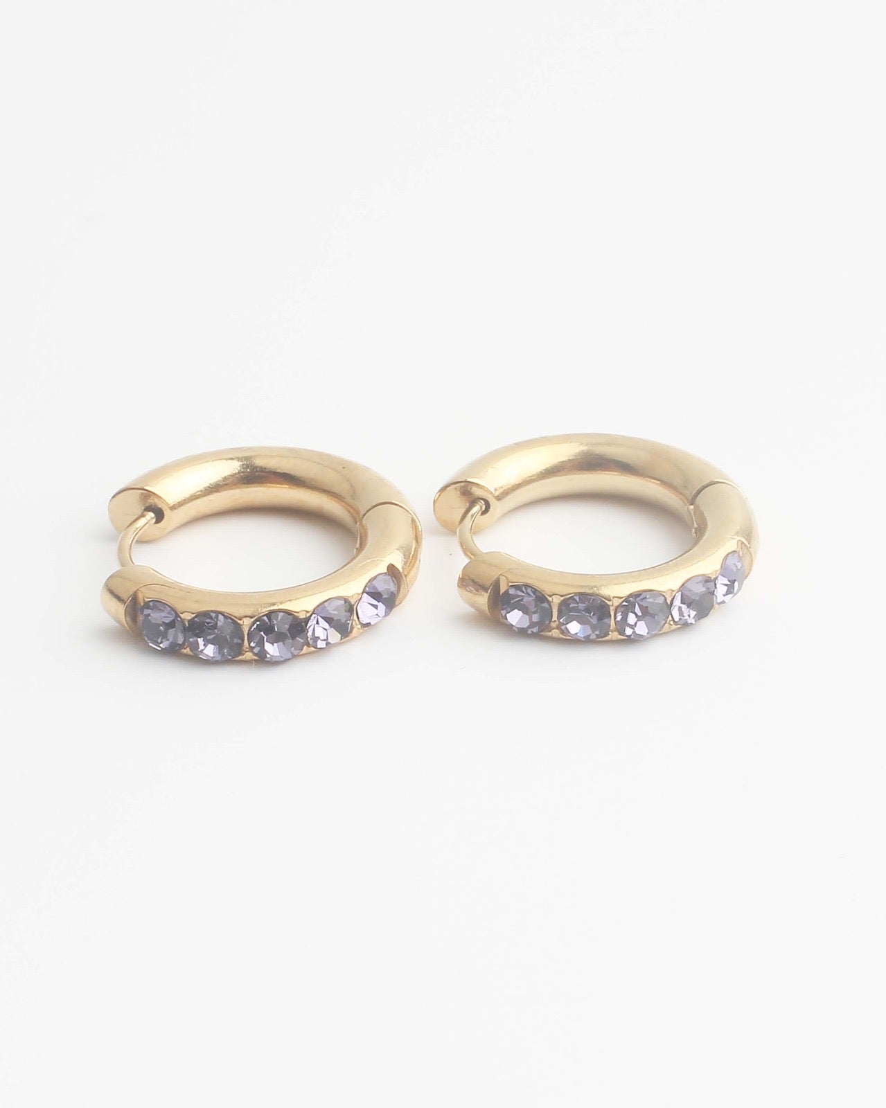 Big Strass Stone - Earrings - Stainless Steel