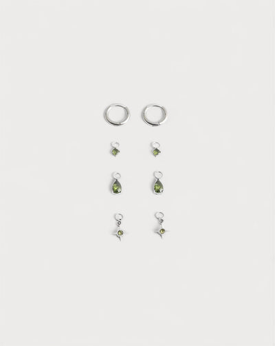 Birthstonebox Ohrringe – Set – Edelstahl