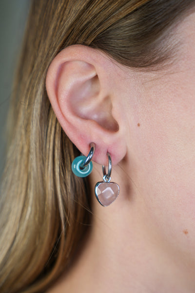 Cherish-Oorbellen-Natuursteen-Zilver-Roze