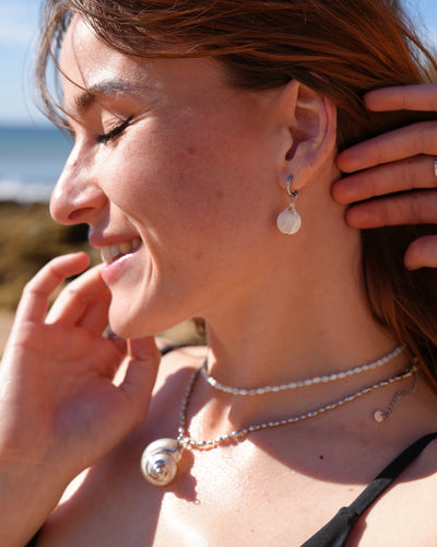 Thalia - Ohrringe - Perle - Edelstahl