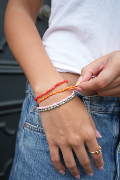 Echte Muschel - Armband - Edelstahl