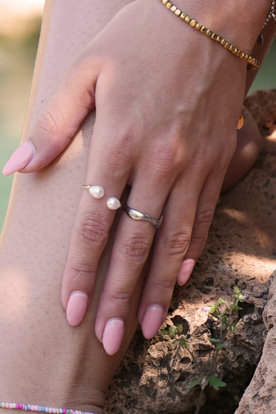 Waves - Ring - Edelstahl - Verstellbar