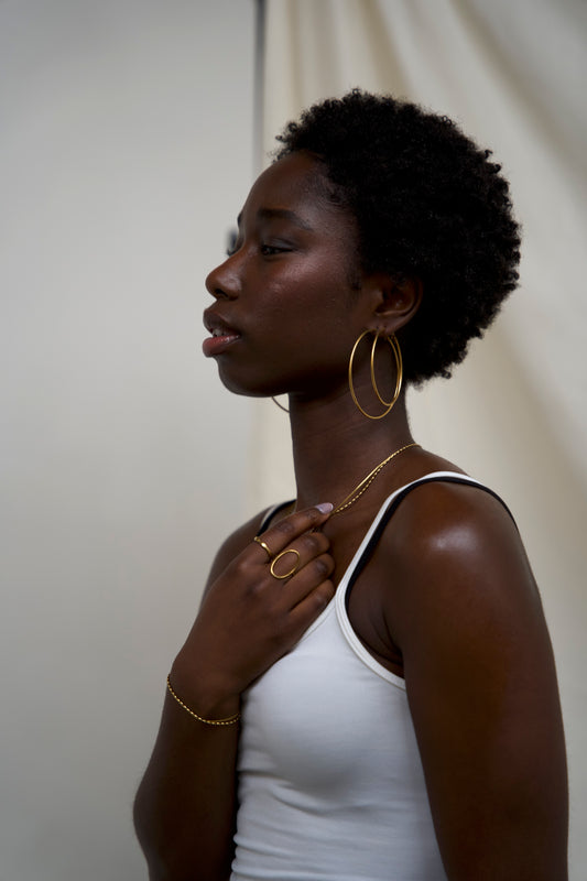 Basic hoops - Ohrringe - Edelstahl