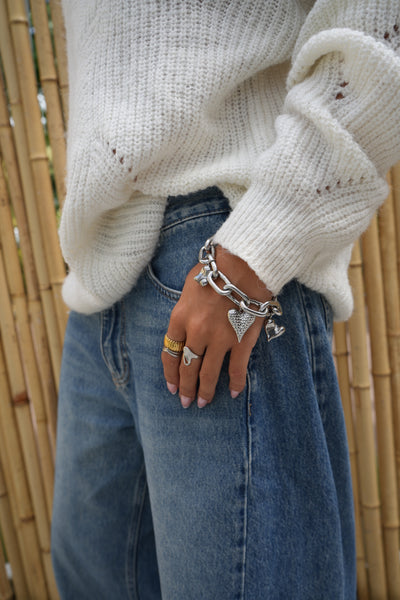 Bold heart - Armband - Edelstahl