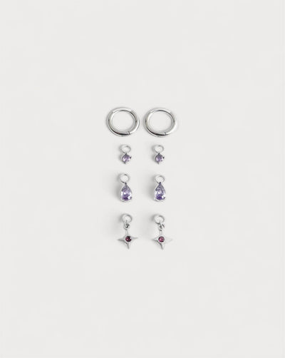 Birthstonebox Ohrringe – Set – Edelstahl
