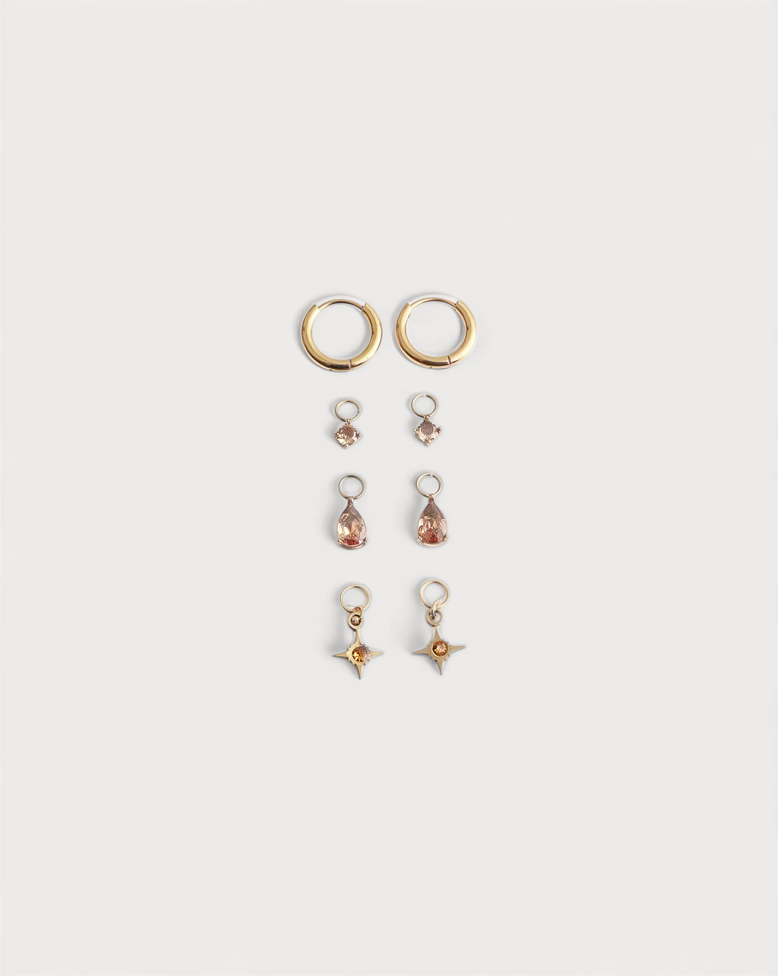 Birthstonebox Ohrringe – Set – Edelstahl