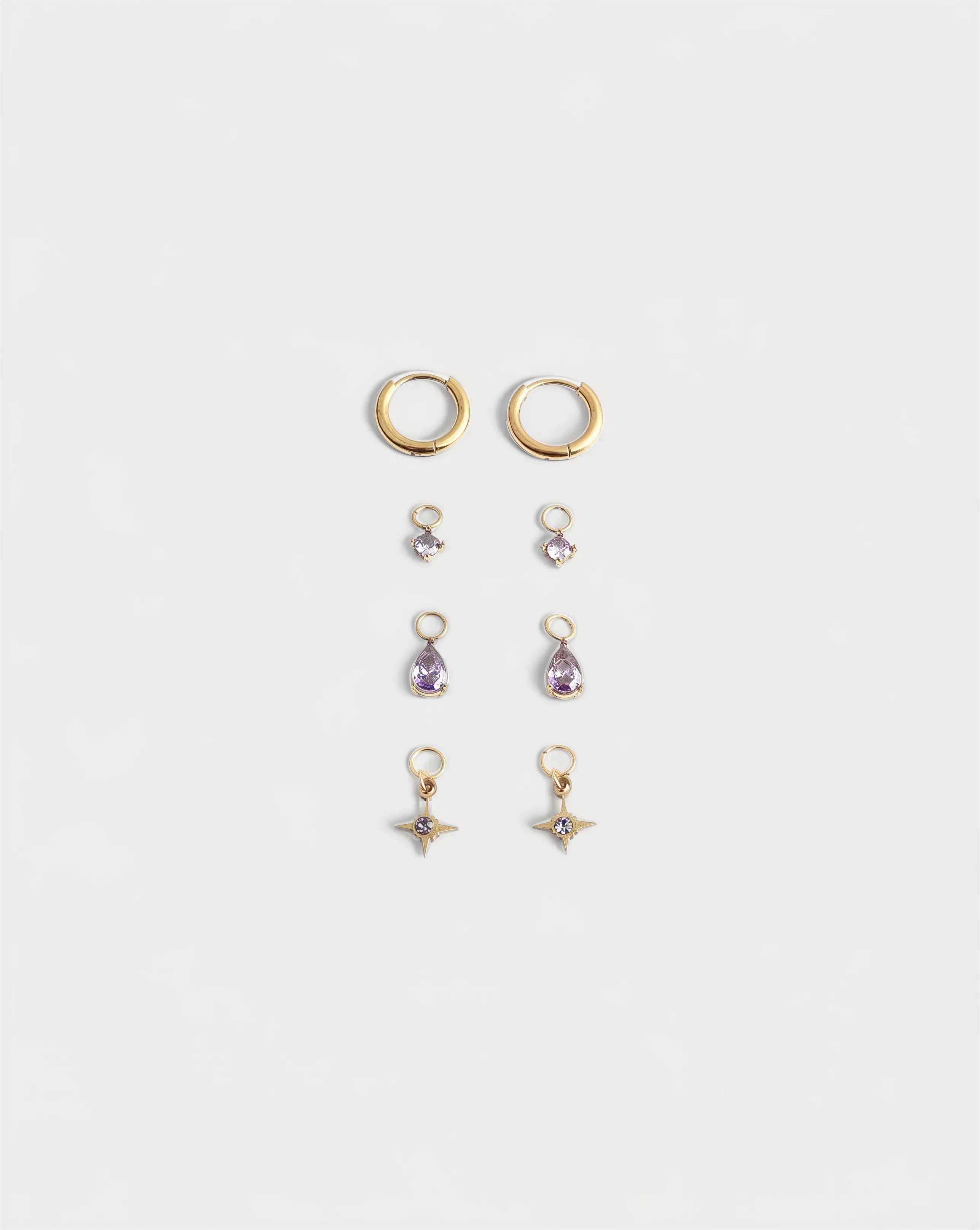Birthstonebox Ohrringe – Set – Edelstahl