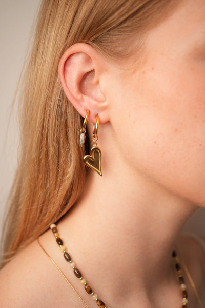 Heart  - Ohrringe - Clip-On - Edelstahl