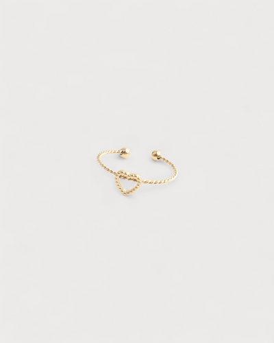 Minimalistic Heart - Ring - Edelstahl - verstellbar