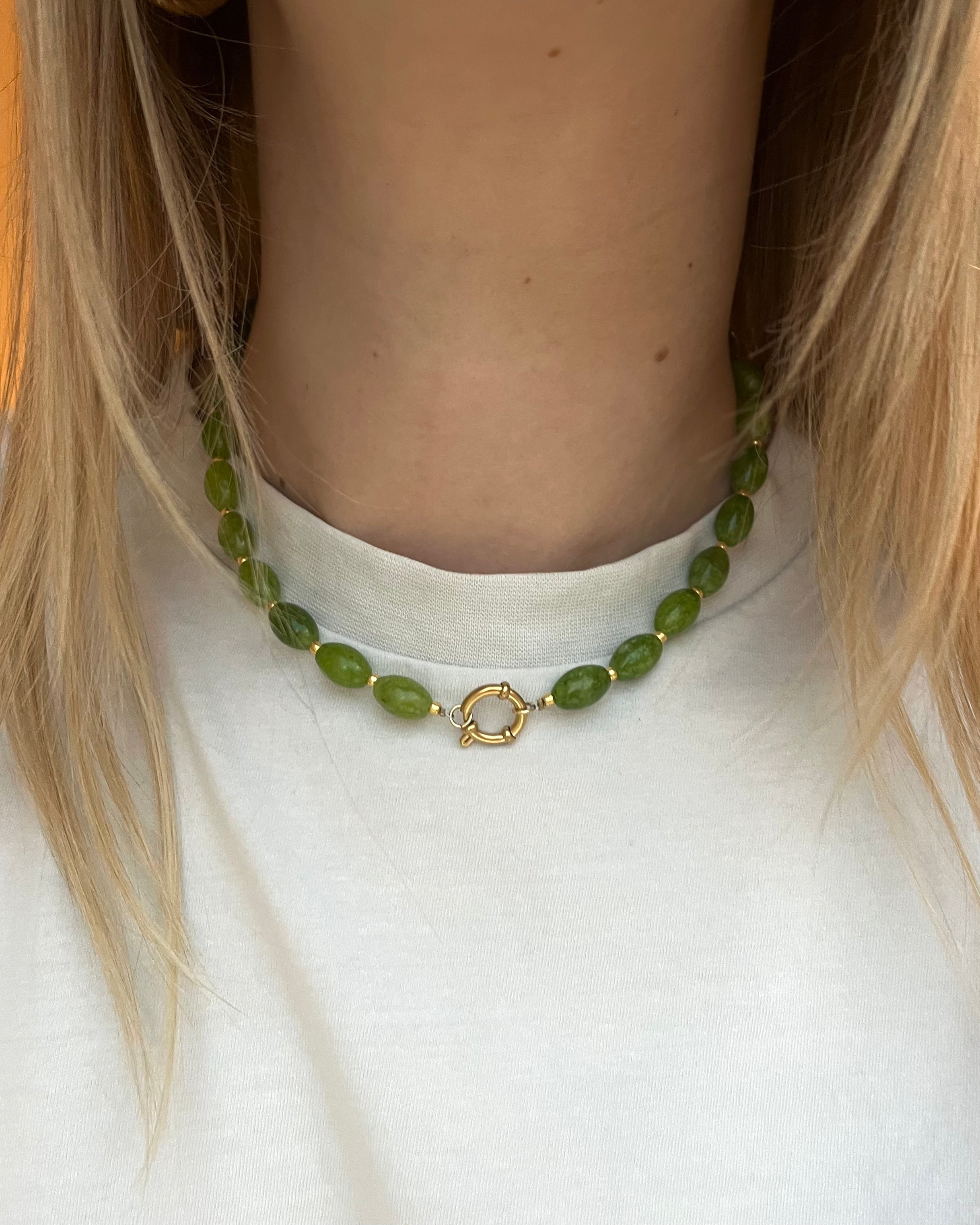 Jossy - Halskette - Naturstein - Edelstahl