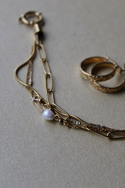 Eloise - Armband - Naturstein - 4 Schichten - Edelstahl