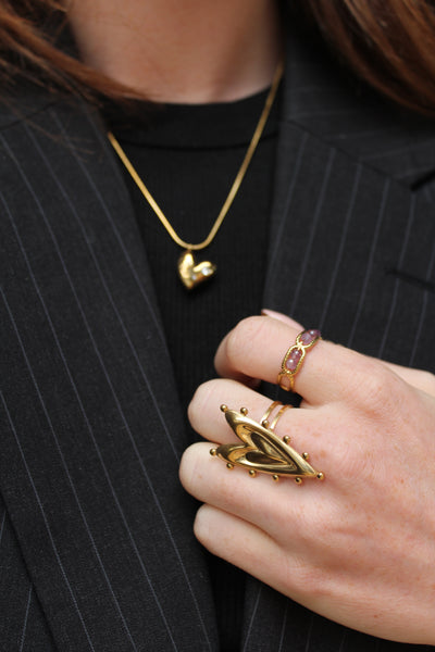 Layers of love - Ring - Edelstahl - Verstellbar