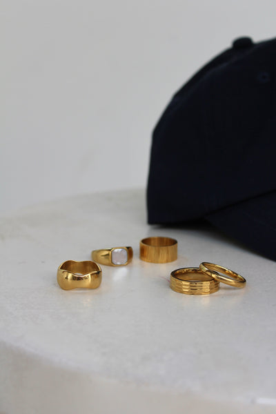 Wavey - Ring - Edelstahl
