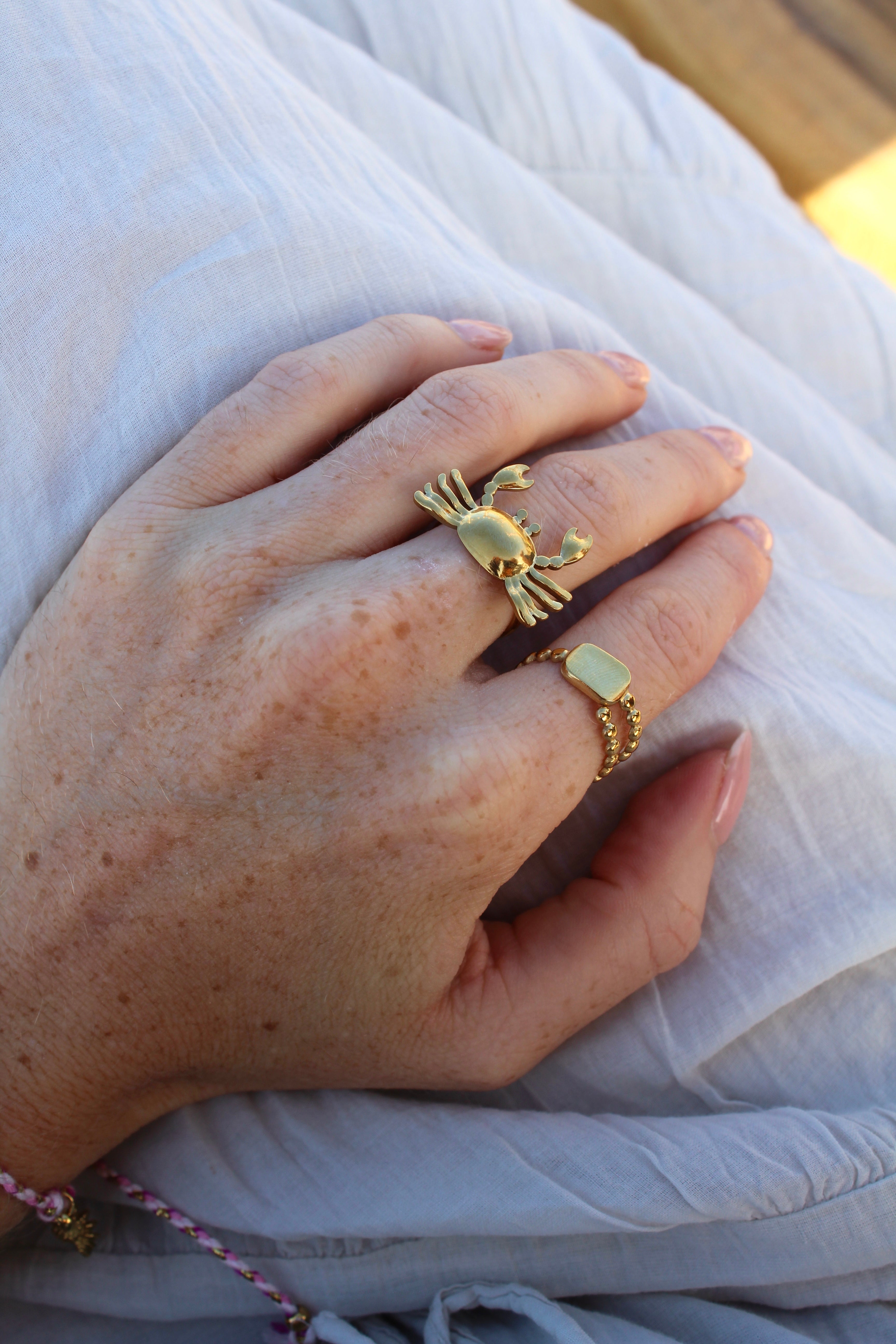Crabby - Ring - Edelstahl - Verstellbar