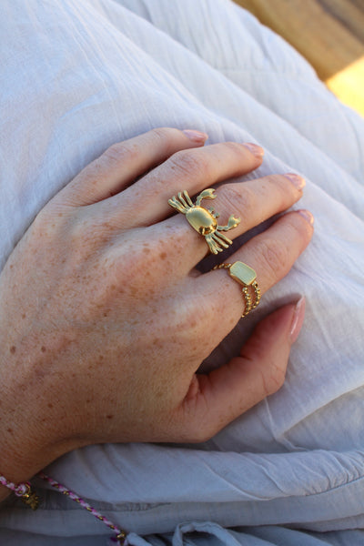 Crabby - Ring - Edelstahl - Verstellbar
