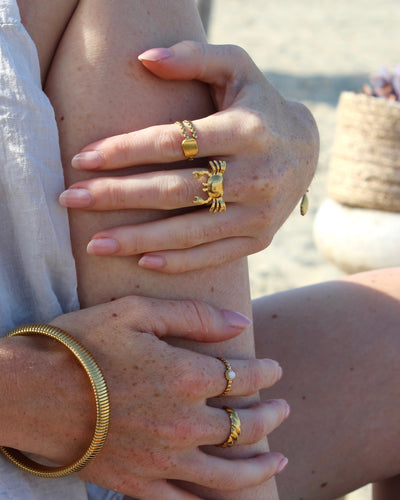 Crabby - Ring - Edelstahl - Verstellbar