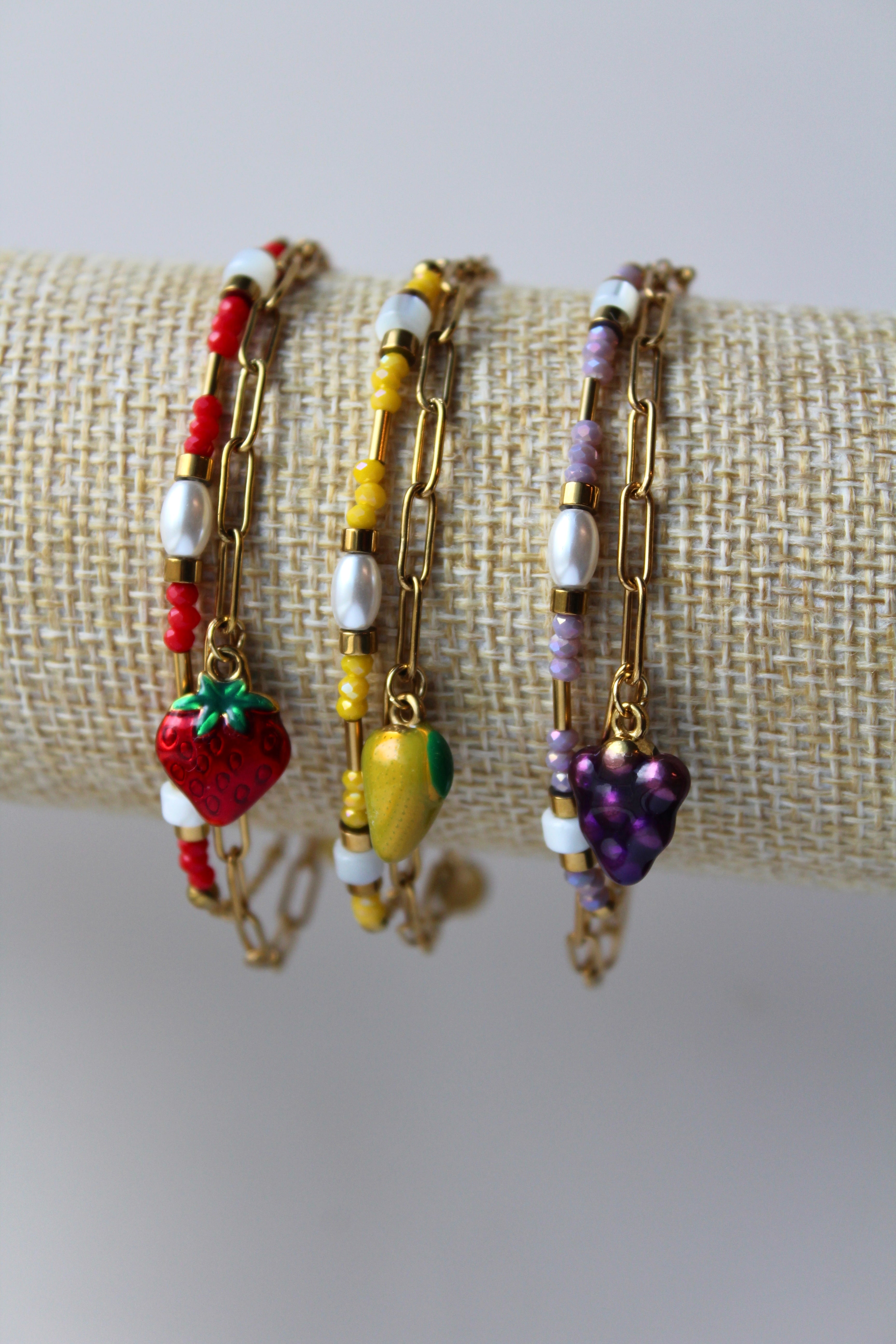 Fruity Strawberry - Bracelet - Stainless Steel