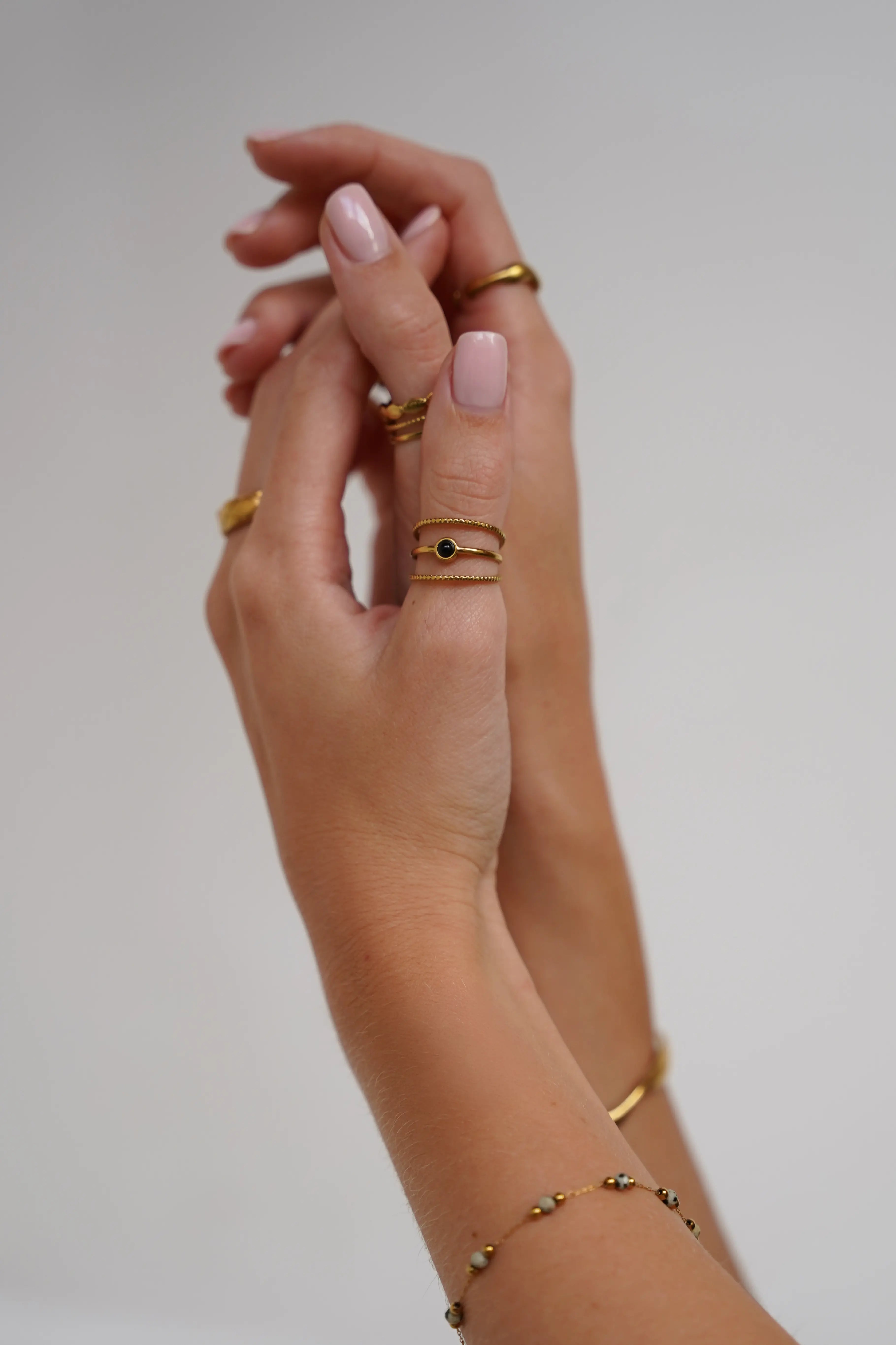 Aarya - Ring - Naturstein - Edelstahl - Verstellbar