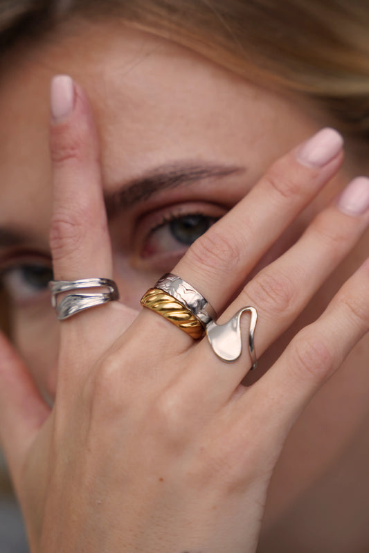 Suze - Ring - Edelstahl - Verstellbar