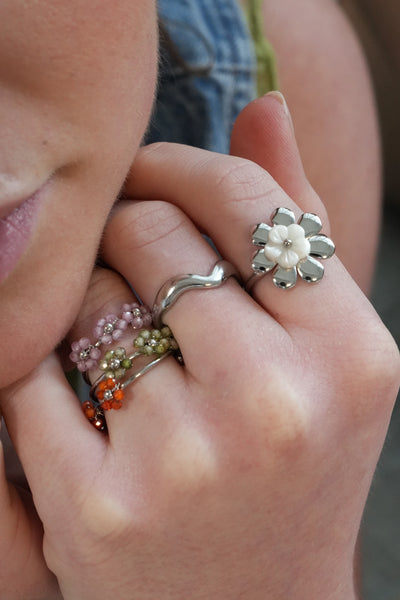 Waves - Ring - Edelstahl - Verstellbar