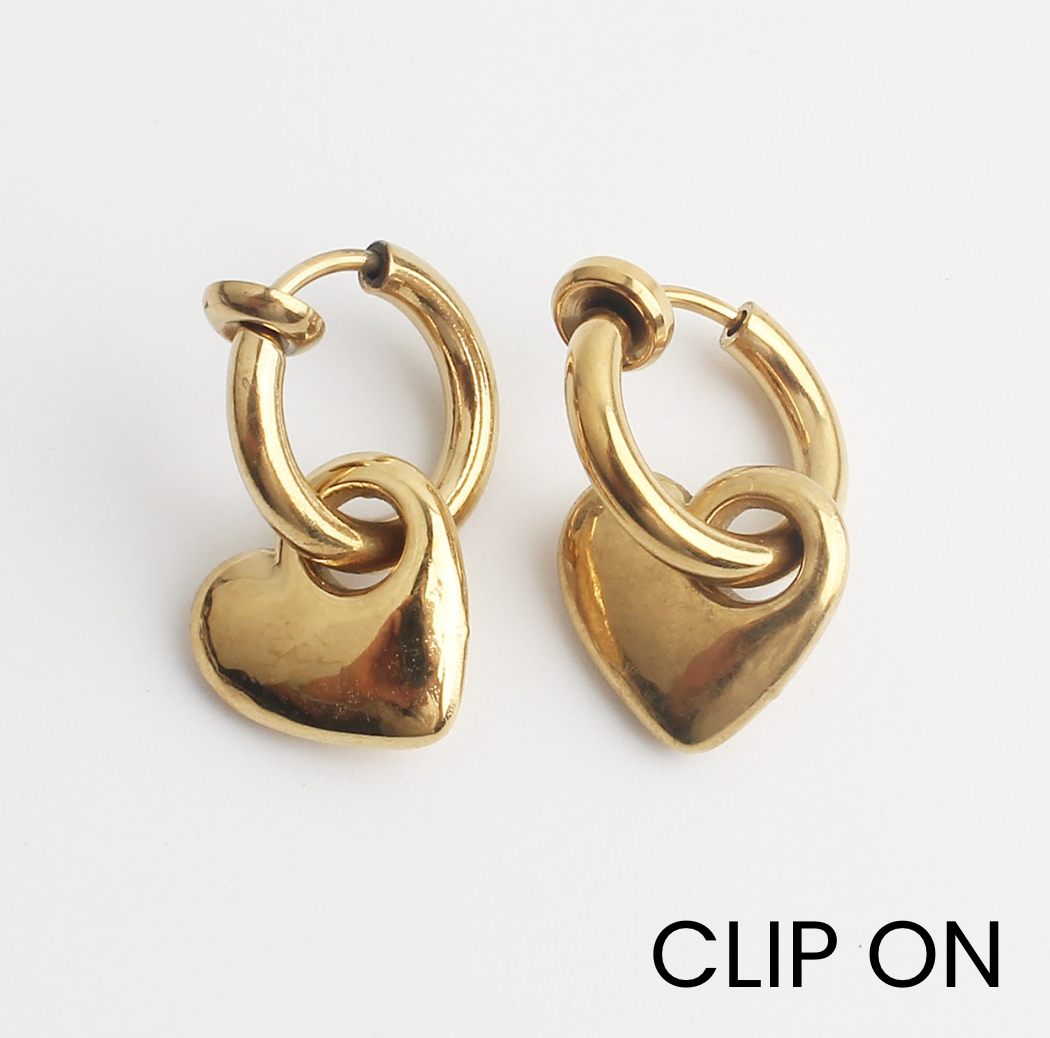 Carly - Earrings - Clip On - Stainless Steel