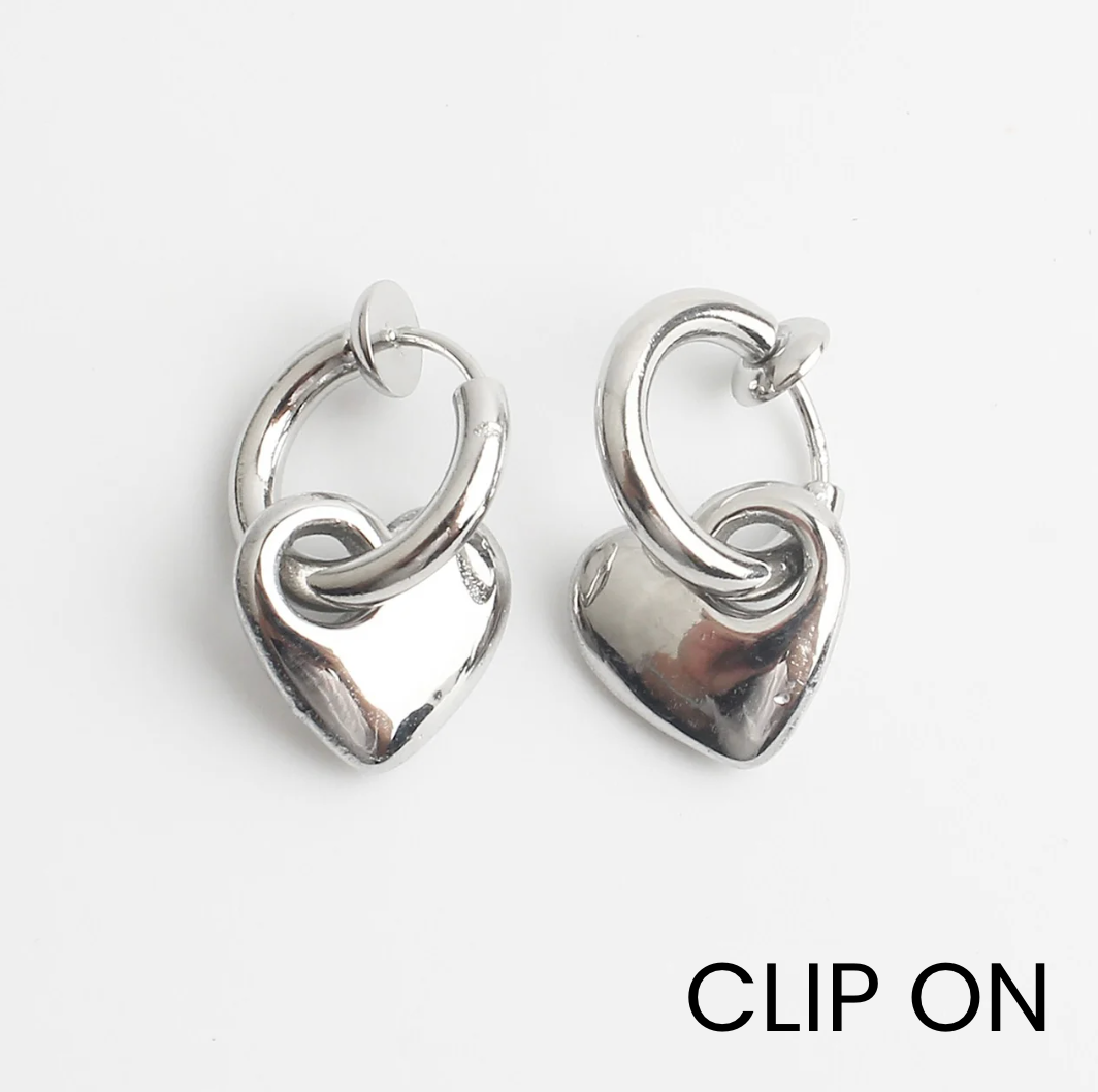Carly - Earrings - Clip On - Stainless Steel