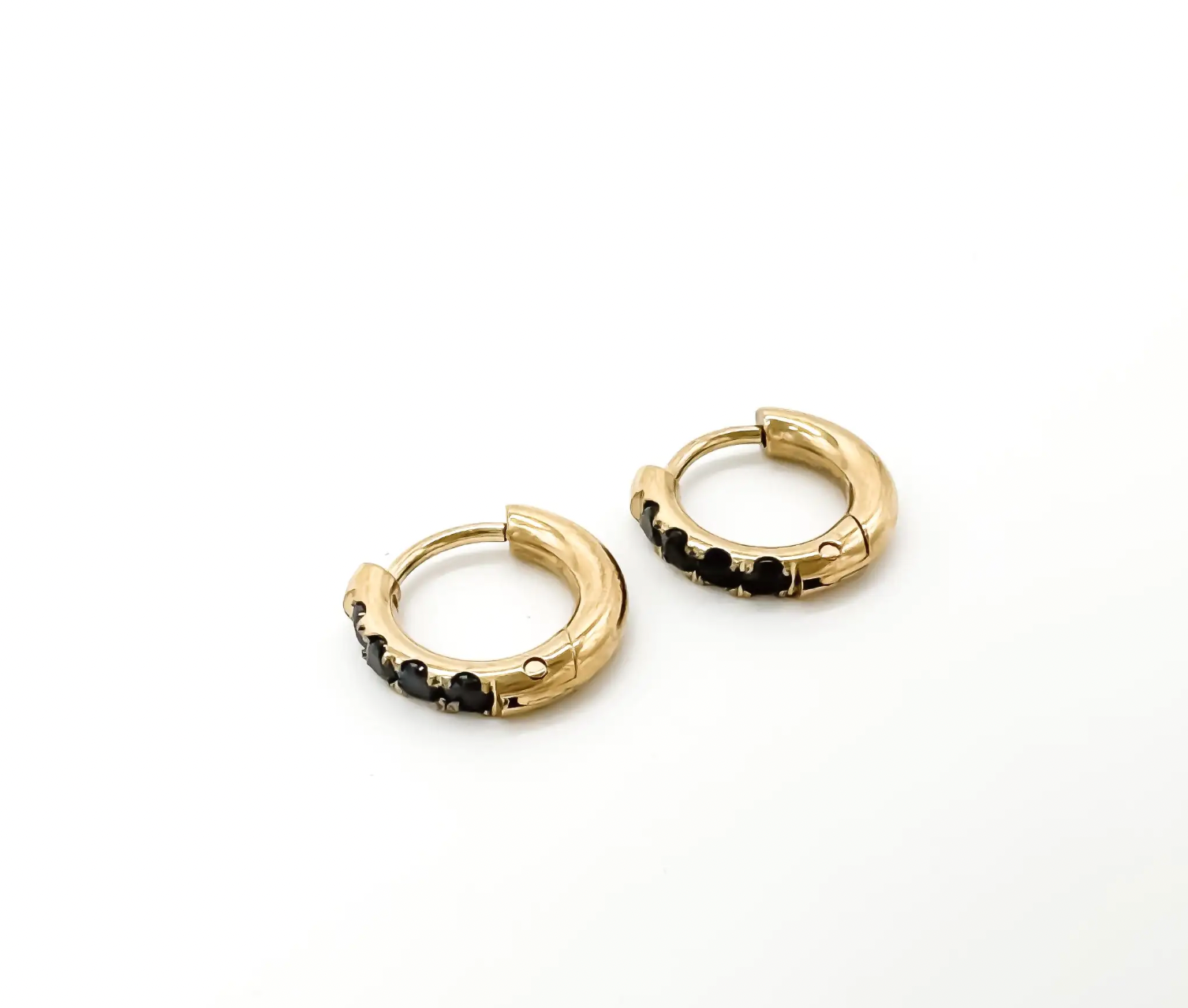 Rhinestone - Earrings - Stainless Steel