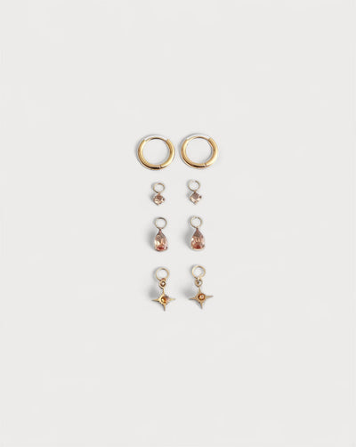 Birthstonebox Ohrringe – Set – Edelstahl