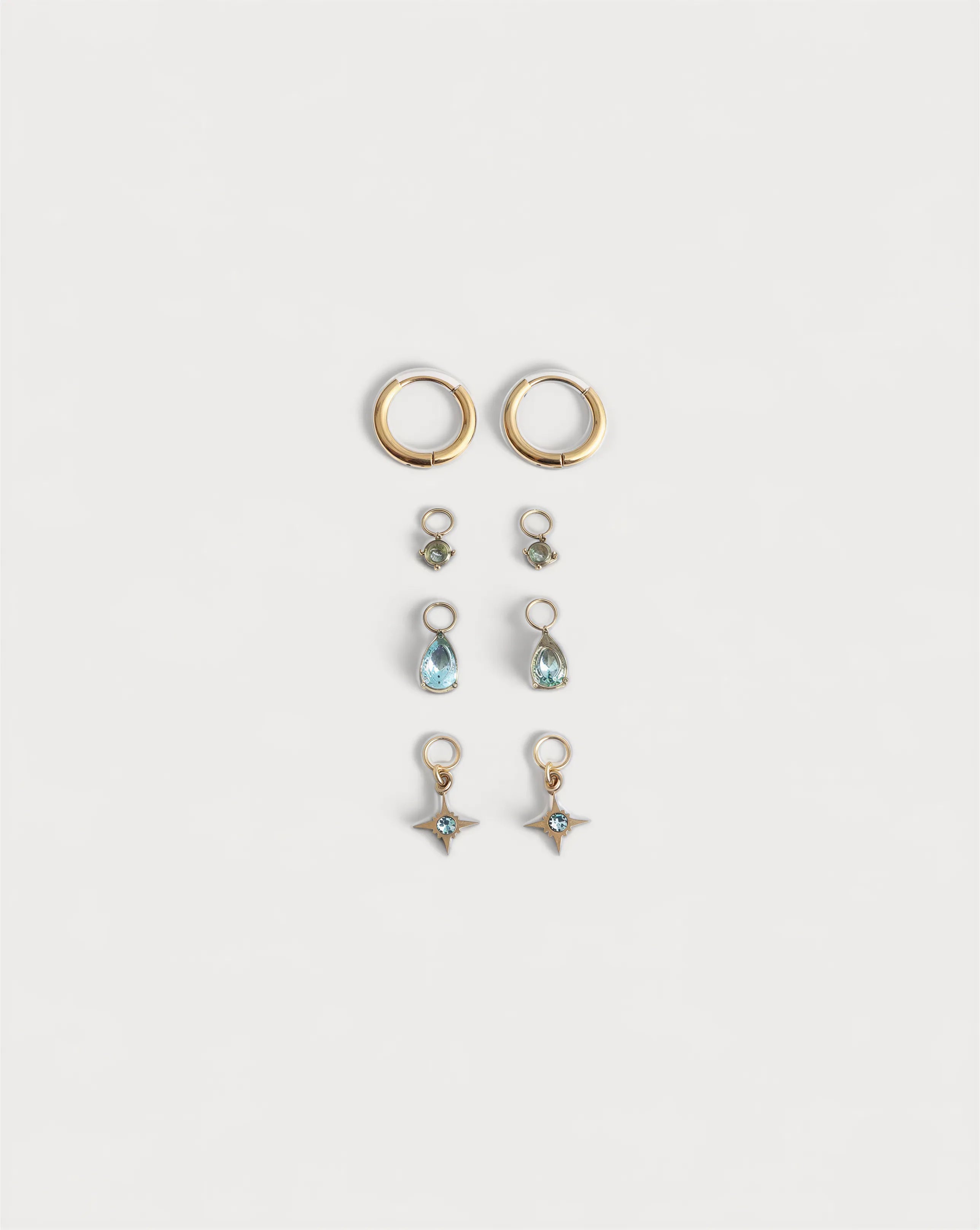 Birthstonebox Ohrringe – Set – Edelstahl