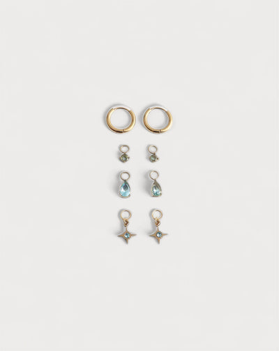 Birthstonebox Ohrringe – Set – Edelstahl