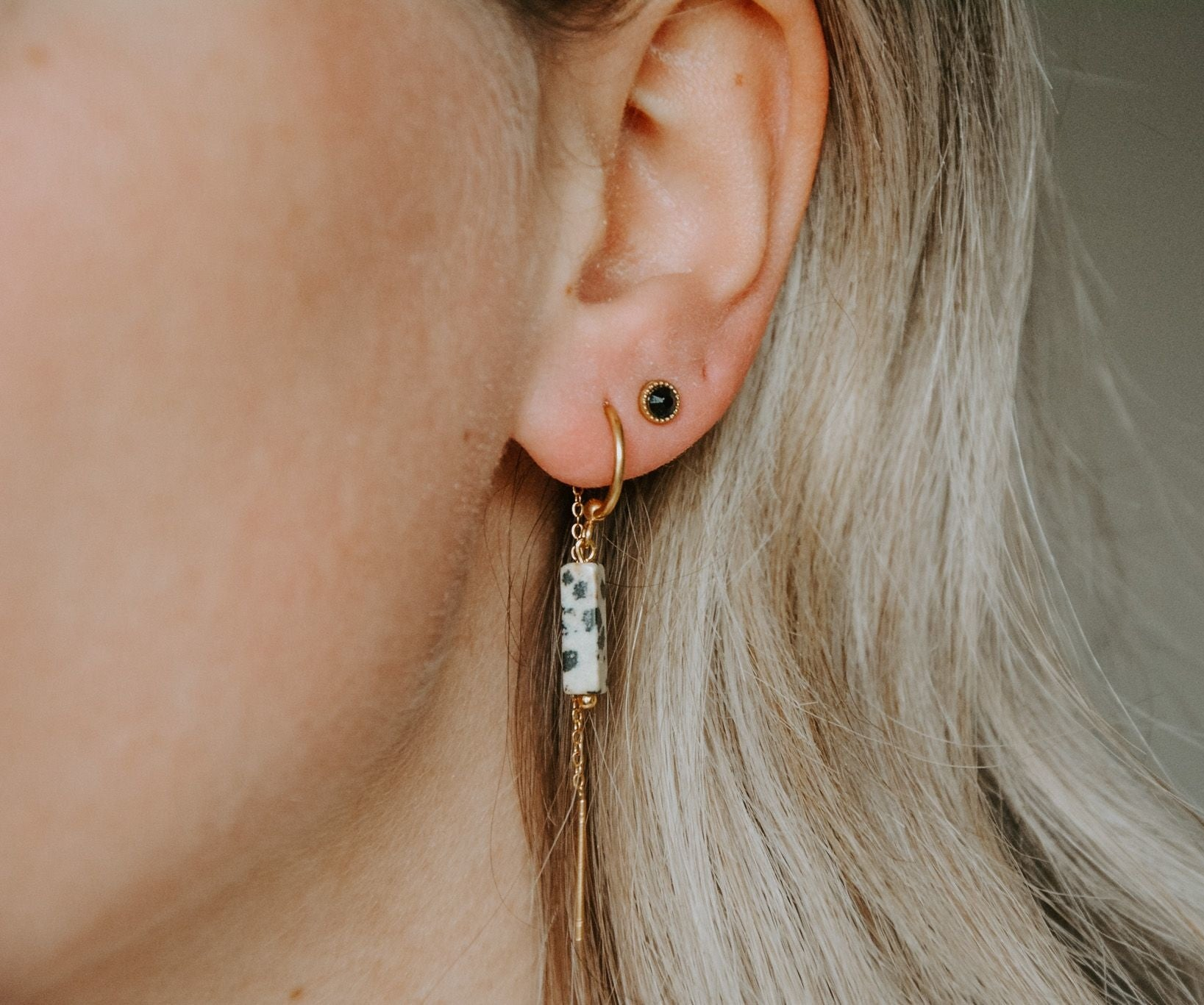 Zirconia - Stud - Earrings - Stainless Steel