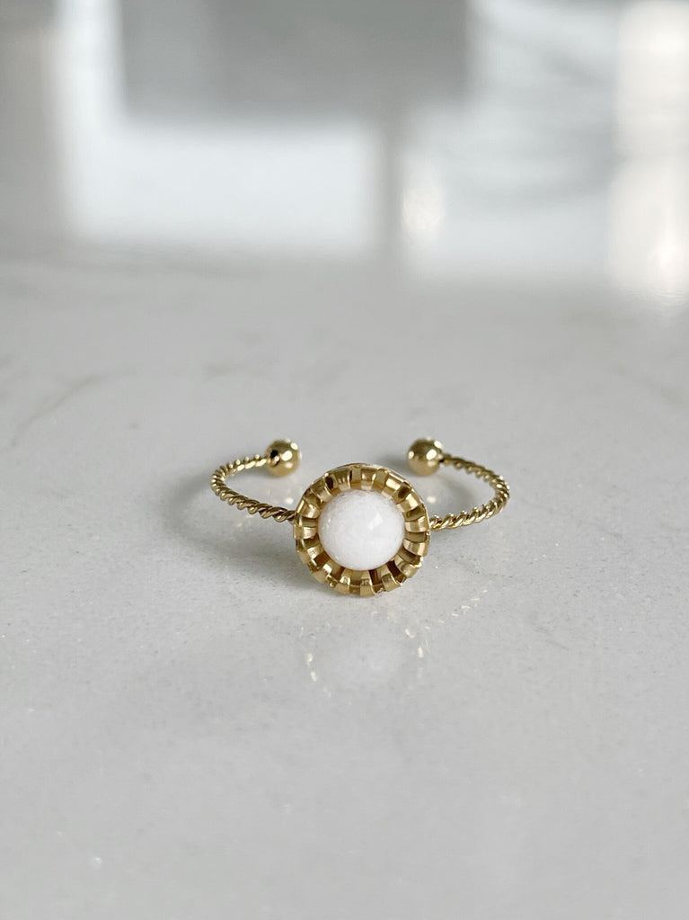 Tara | Ringe | Naturstein | Edelstahl | Einstellbar | Notbranded