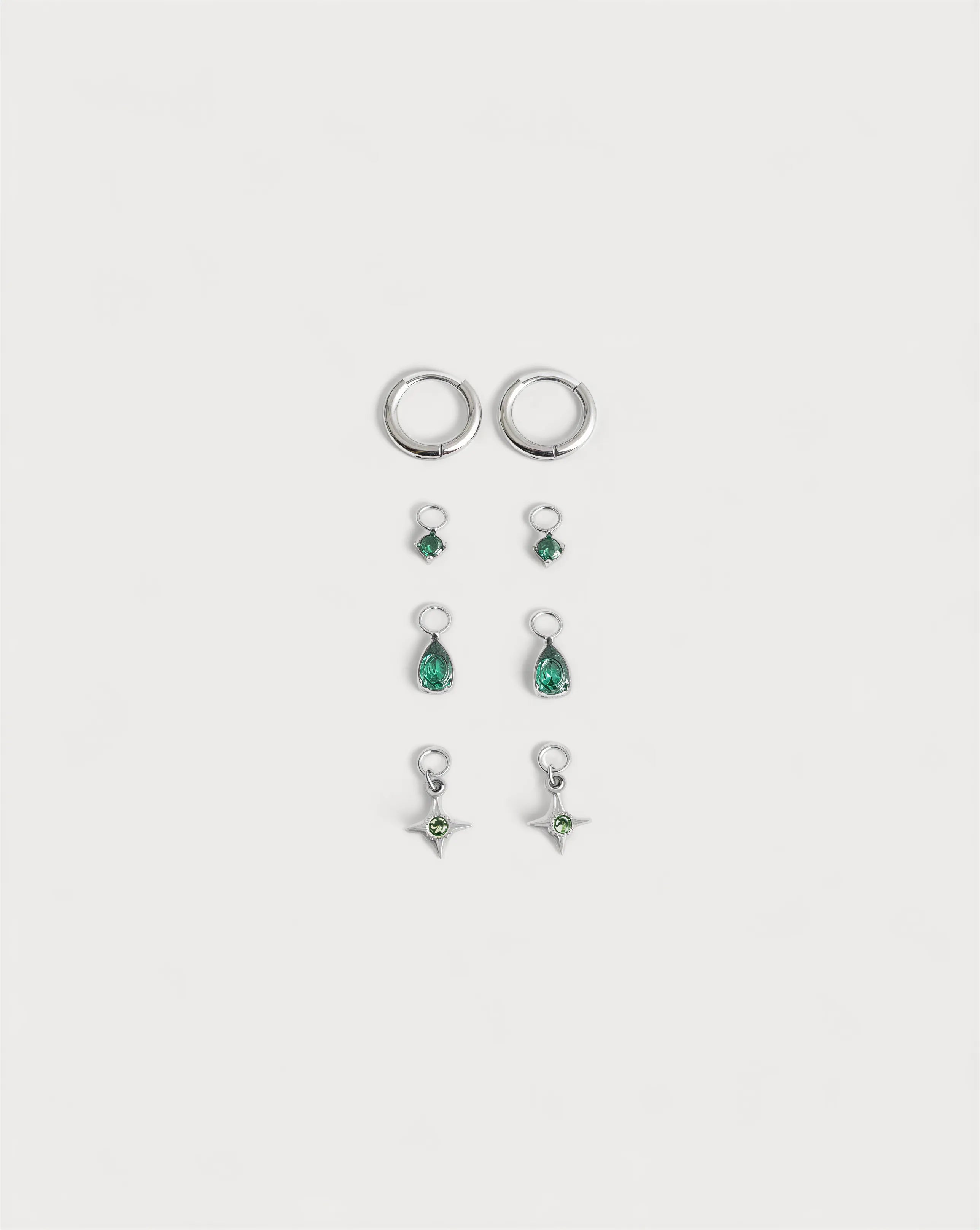 Birthstonebox Ohrringe – Set – Edelstahl