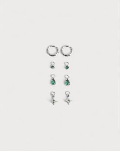 Birthstonebox Ohrringe – Set – Edelstahl