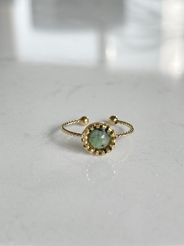 Tara | Ringe | Naturstein | Edelstahl | Einstellbar | Notbranded