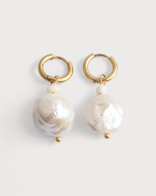 Thalia - Ohrringe - Perle - Edelstahl