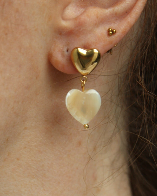 Double Love - Ohrringe - Naturstein - Edelstahl